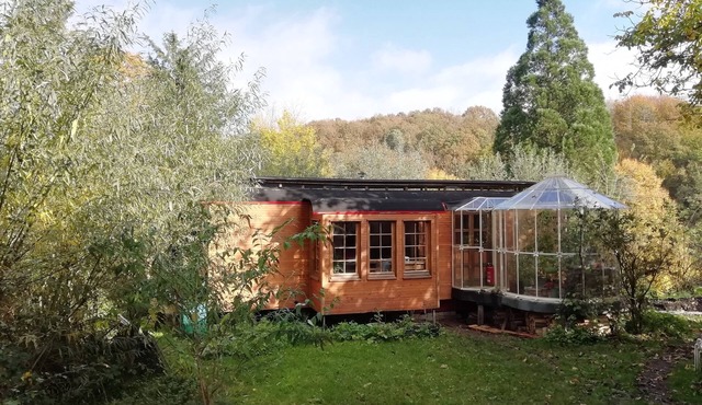 Circus wagon star tent with sauna. Very spacious with pavilion. in Windeck