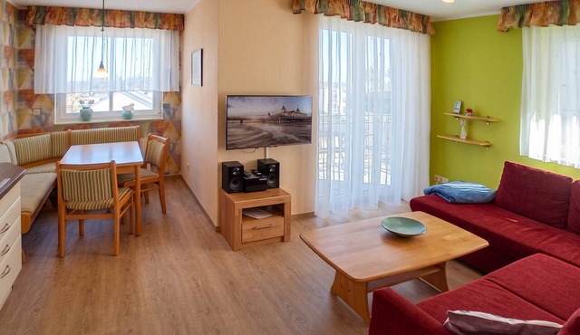 Cozy vacation apartment in Ahlbeck with sea view and balcony on Usedom in Ahlbeck