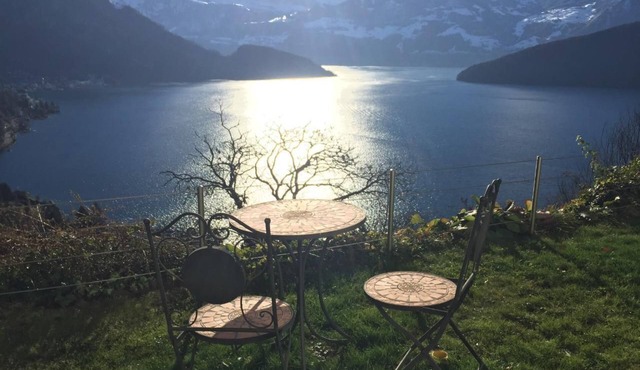 Holiday flat with spectacular mountain and lake views in Weggis