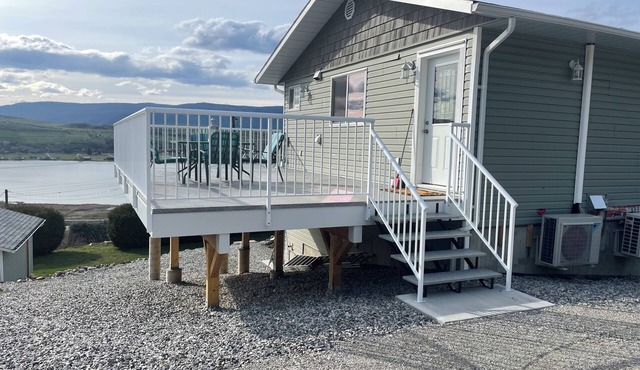 Relax on the deck and enjoy the beautiful lake views in Vernon, (North Okanagan) in Vernon