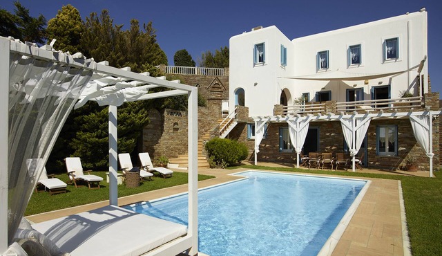 Villa Etheria with private pool in Andros Greece-Enjoy a memorable vacation in Andros