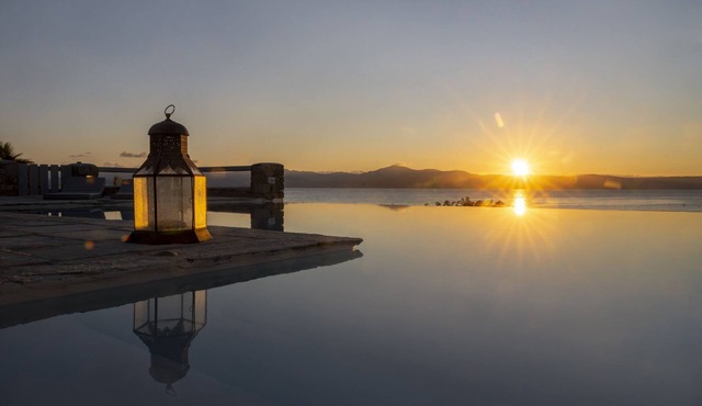 Villa With Swimming Pool In Front Of Almost Private Beach in PAROS